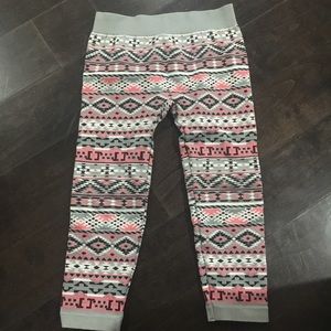 Faded Glory Ping & Grey Leggings